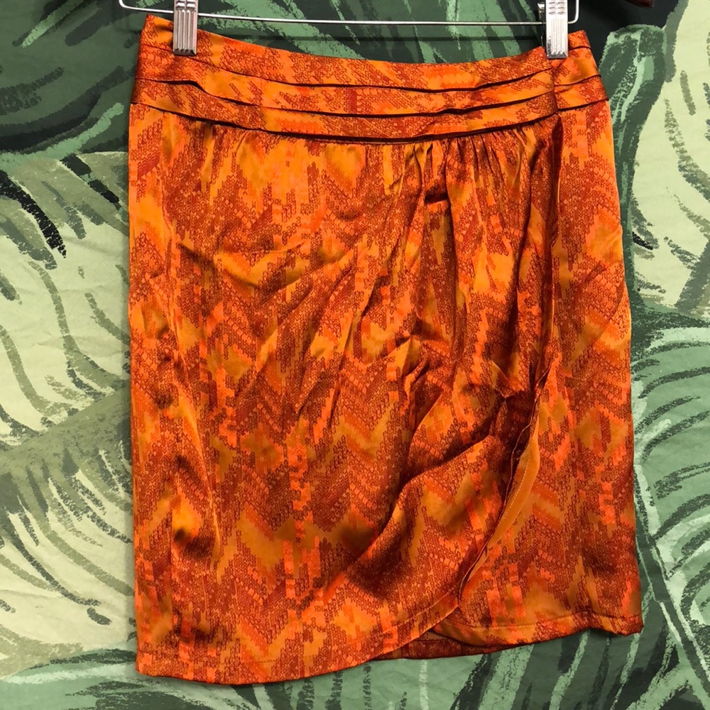 Aztec Print Wrap Skirt